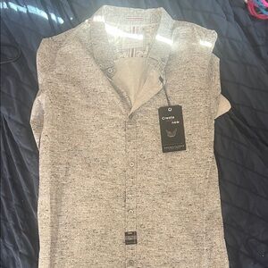 Gray Button-Up Shirt